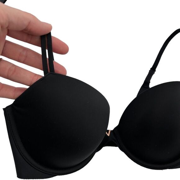 Victoria’s Secret black lined demi bra size 32D - Picture 3 of 7